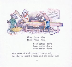 Trois souris fières, trois souris fières, bientôt installées - Walton Corbould
